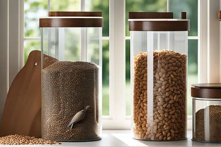 storing bird food