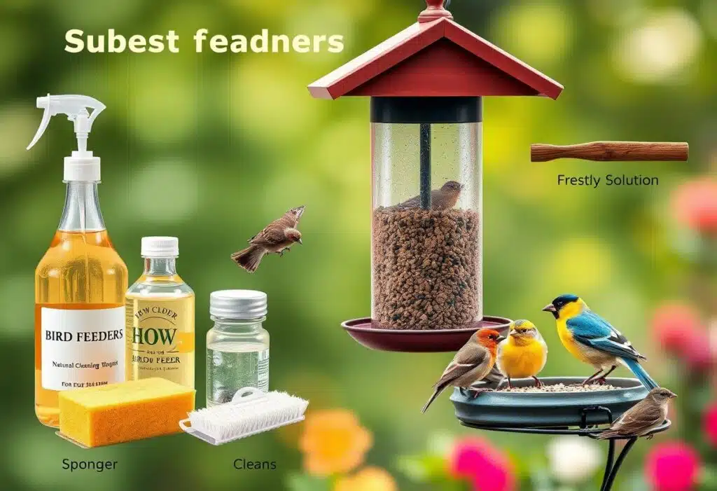 clean bird feeders