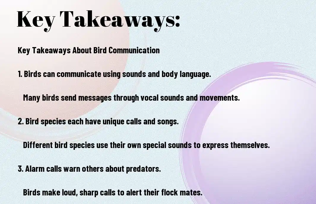 how birds communicate