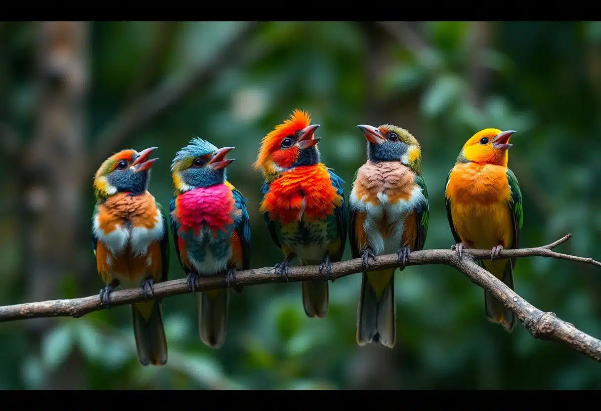 different bird species