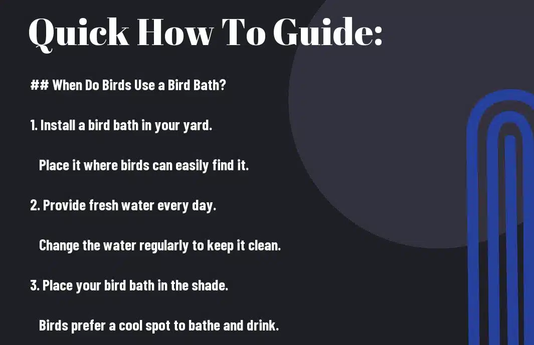 water in your bird bath